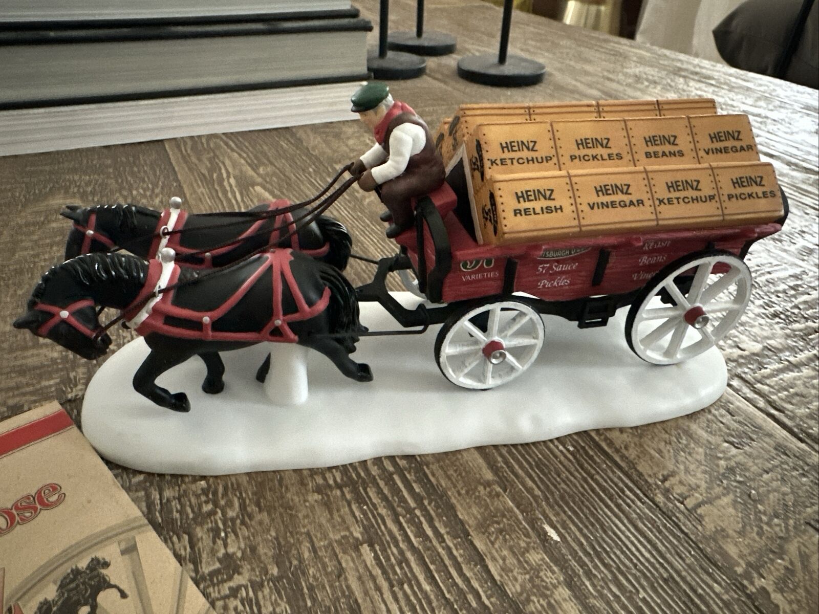 DEPT 56 HEINZ HITCH DELIVERY HORSE WAGON 1999 LIMITED EDITION