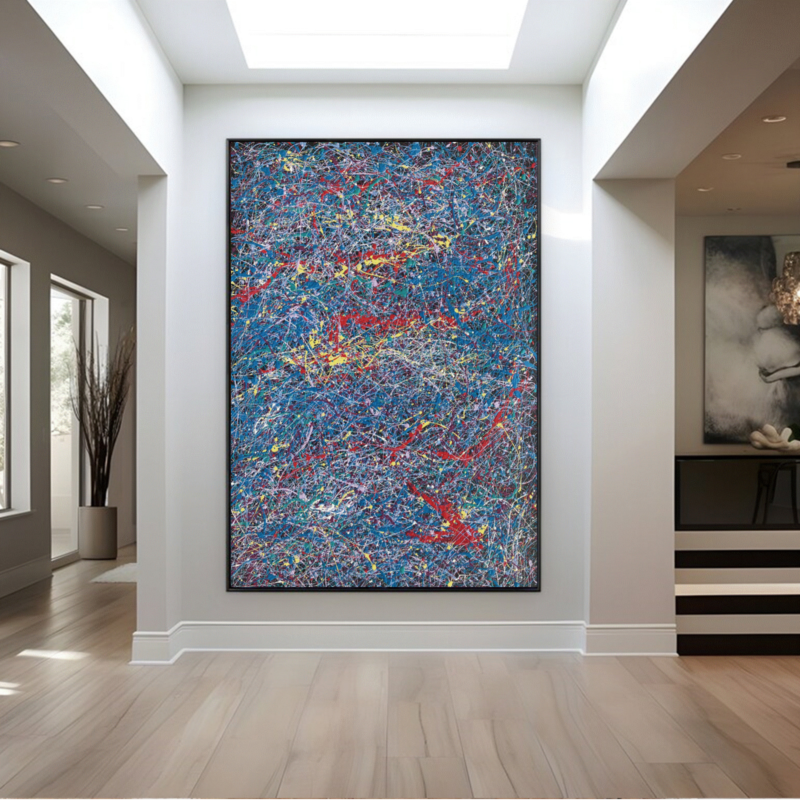 Sale Abstract Red Tropics 60H X 48W HANDMADE Painting Winford Was 2,495 Now $995