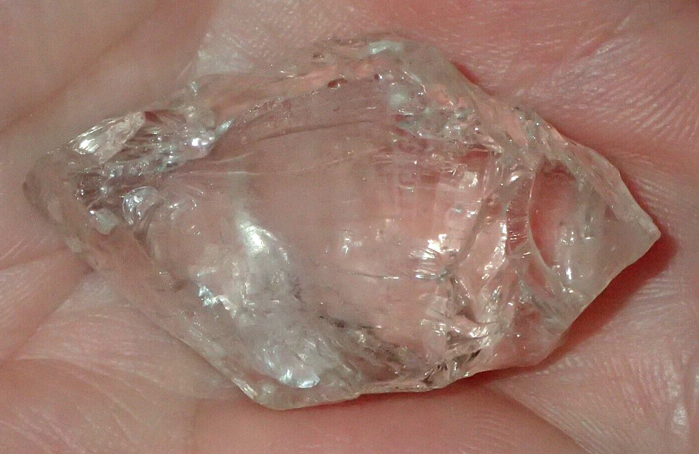 24mm Untreated, Unheated Natural Rough Colorless Beryl Stone, 110 Carat, #S6238