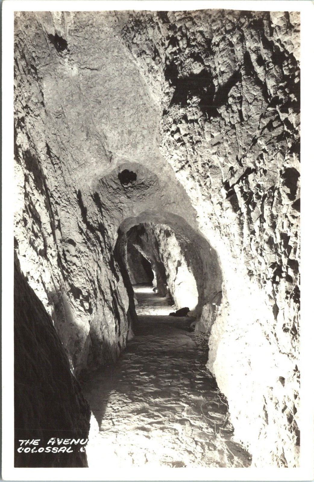 Real Photo Postcard Vail AZ - The Avenue of Arches - Colossal Cave Mountain Park