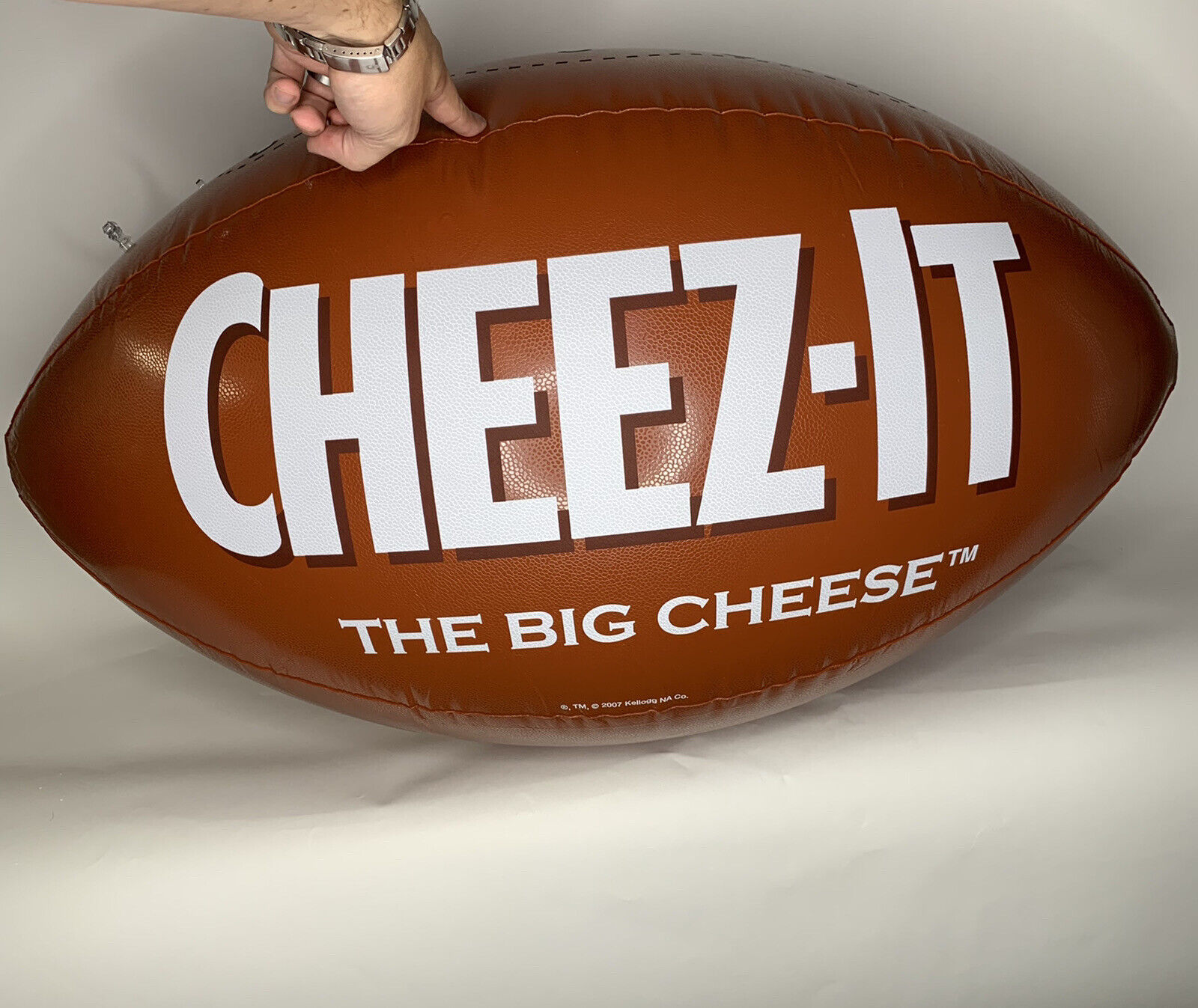 KELLOGG Big Cheese Cheez It Advertising Promo Inflatable Football Mancave 38”