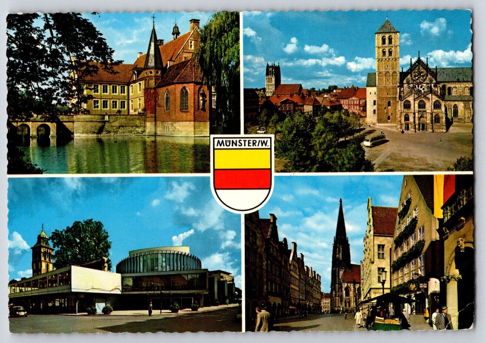 Postcard Munster Germany Buildings Posted 