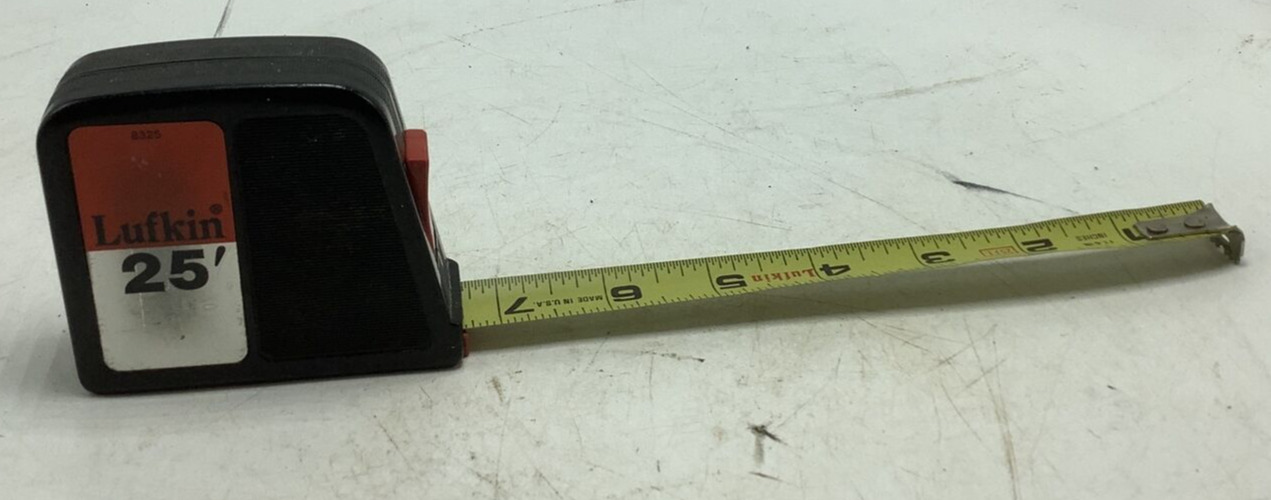 Vintage Lufkin 25\' Foot Tape Measure - 8325 Made In USA