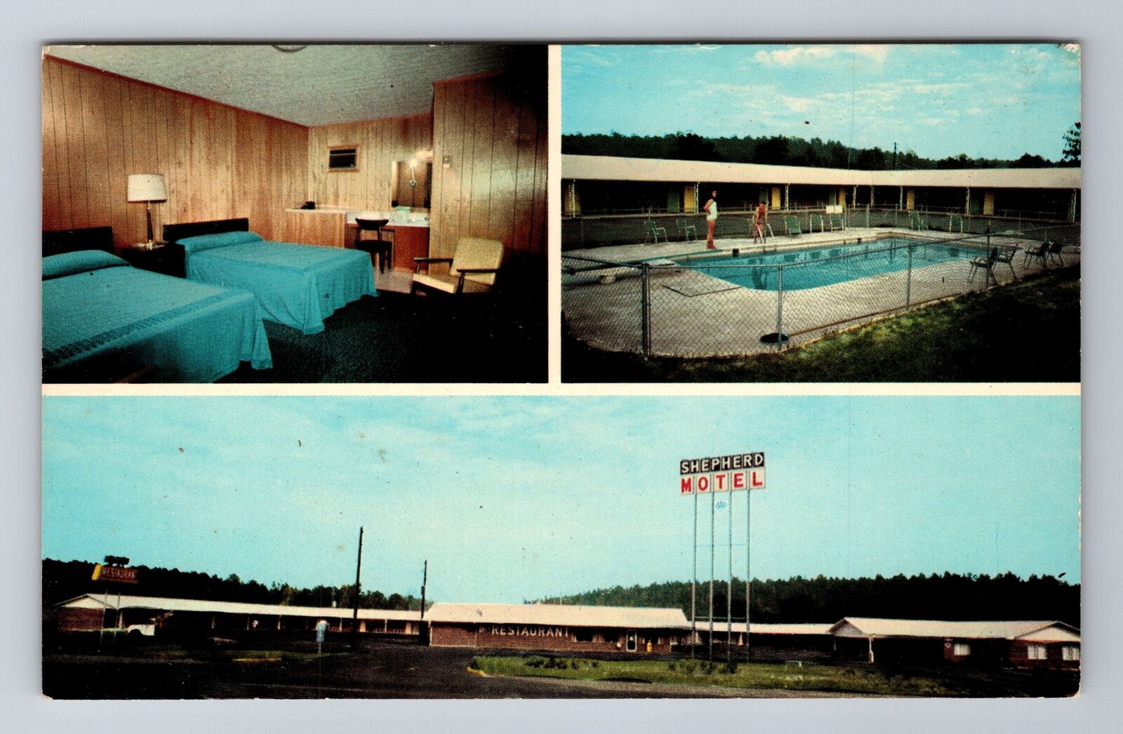 Calhoun GA-Georgia, Shepherd Motel, Advertising, Antique Vintage Postcard