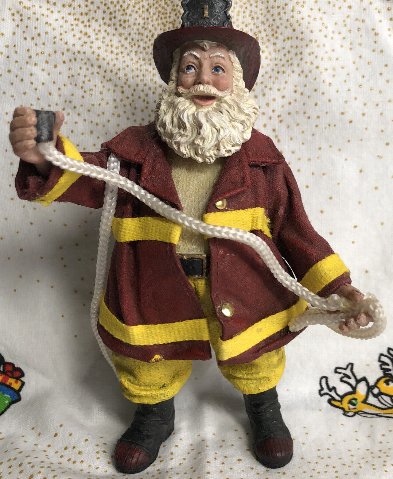 Santa Claus KSA Inc. Firefighters Ornament Note Damage In Pictures
