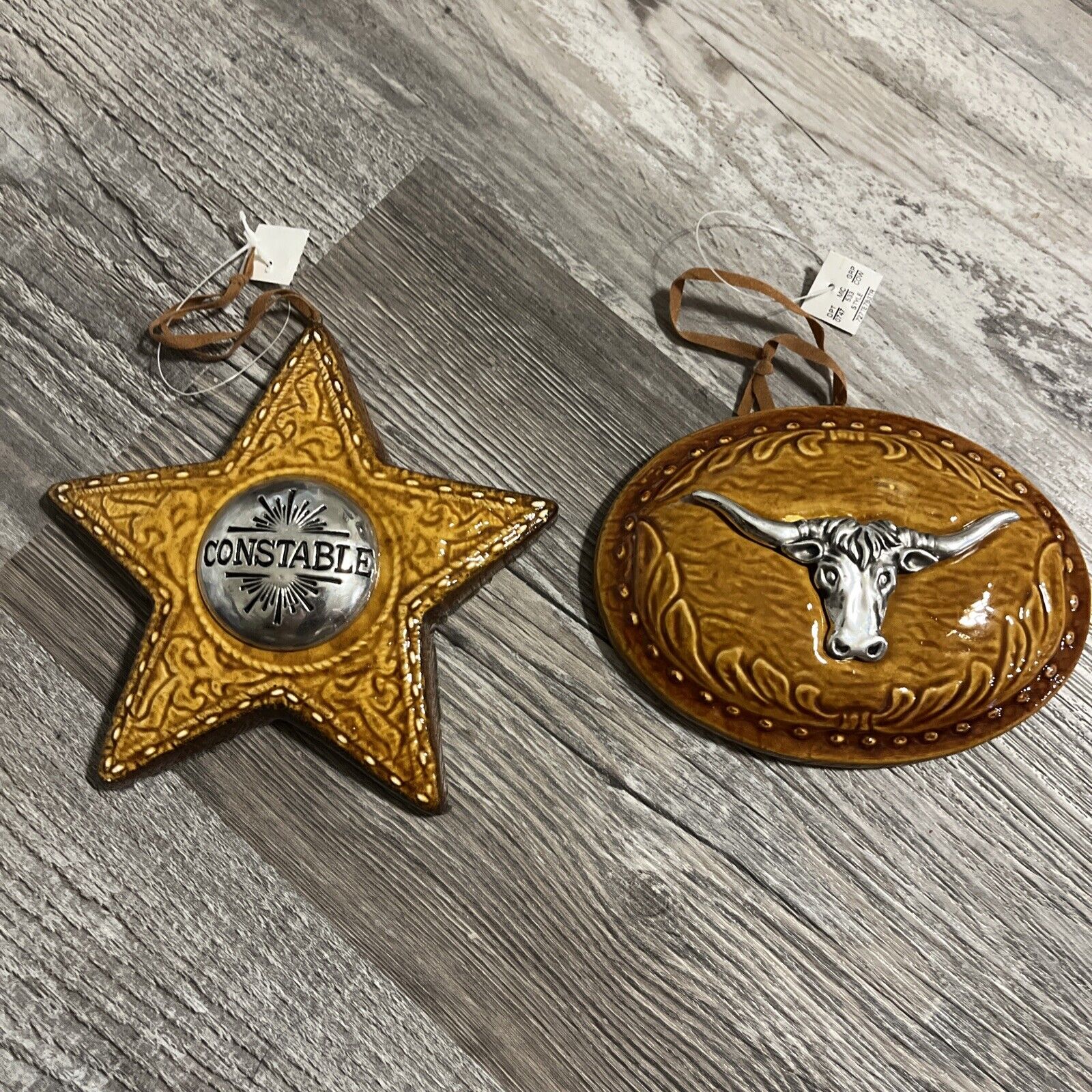Dillards Trimmings Christmas Ornaments Set of 2 Western
