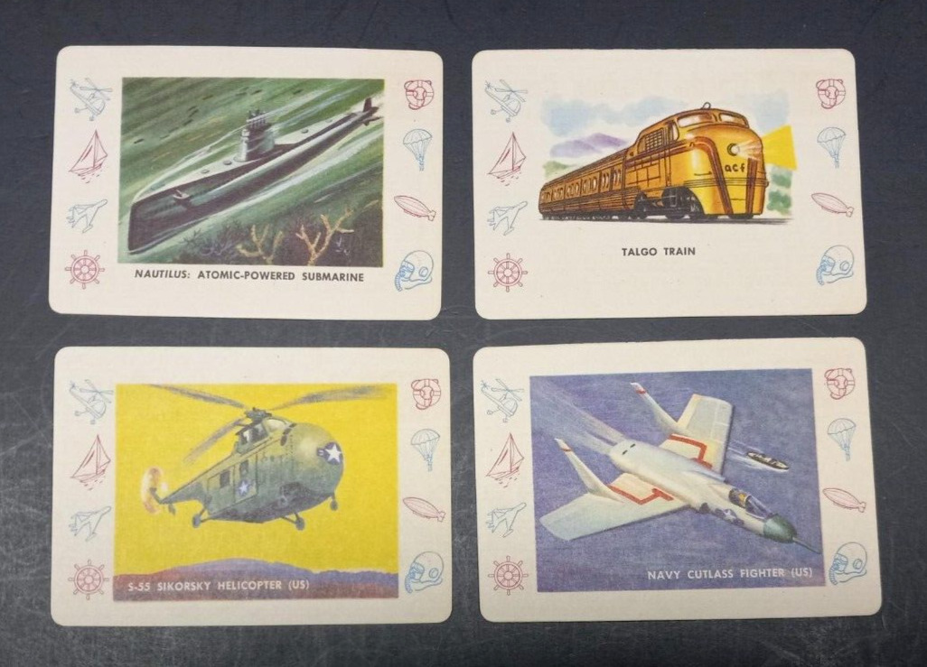 1958 CARDO Trading Cards Lot of 4 #5, 6, 9, 20