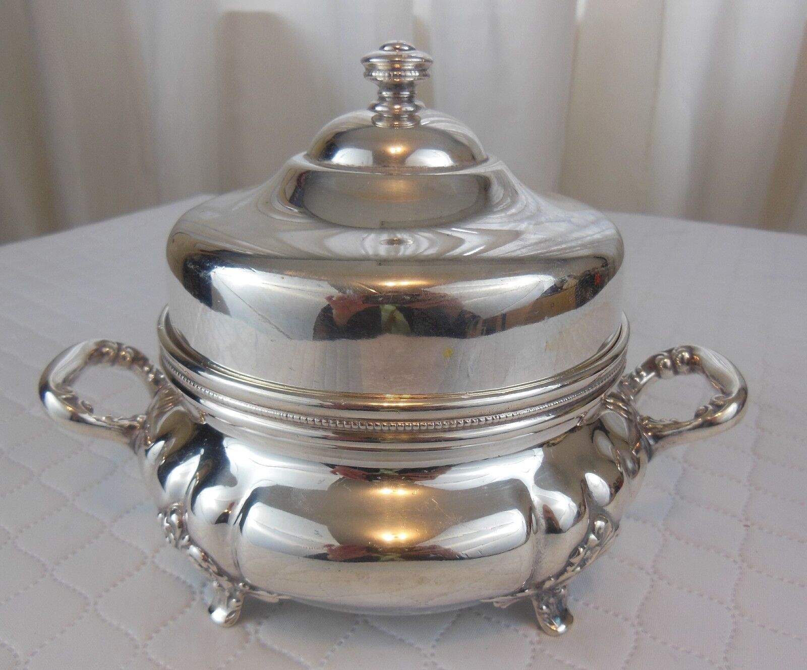 ANTIQUE THE AMERICAN SILVER CO. SILVERPLATED BUTTER DISH