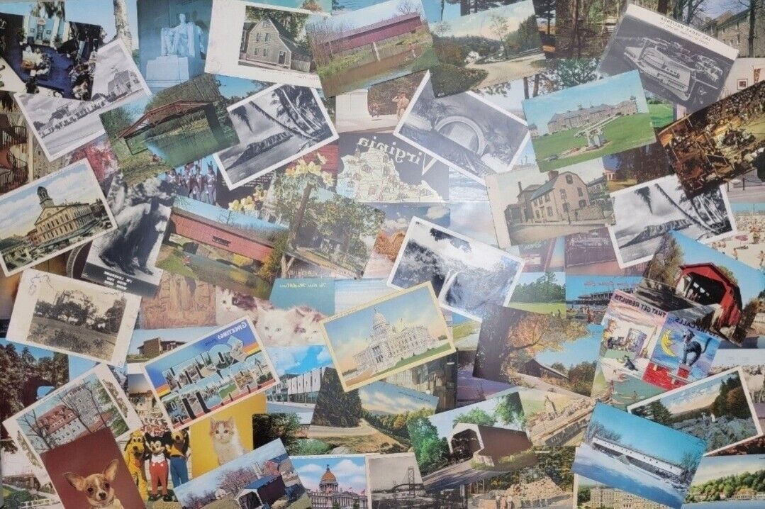 Bulk Postcard Lot of 400+ Postcards (Old And New) - Random Unsearched Cards 