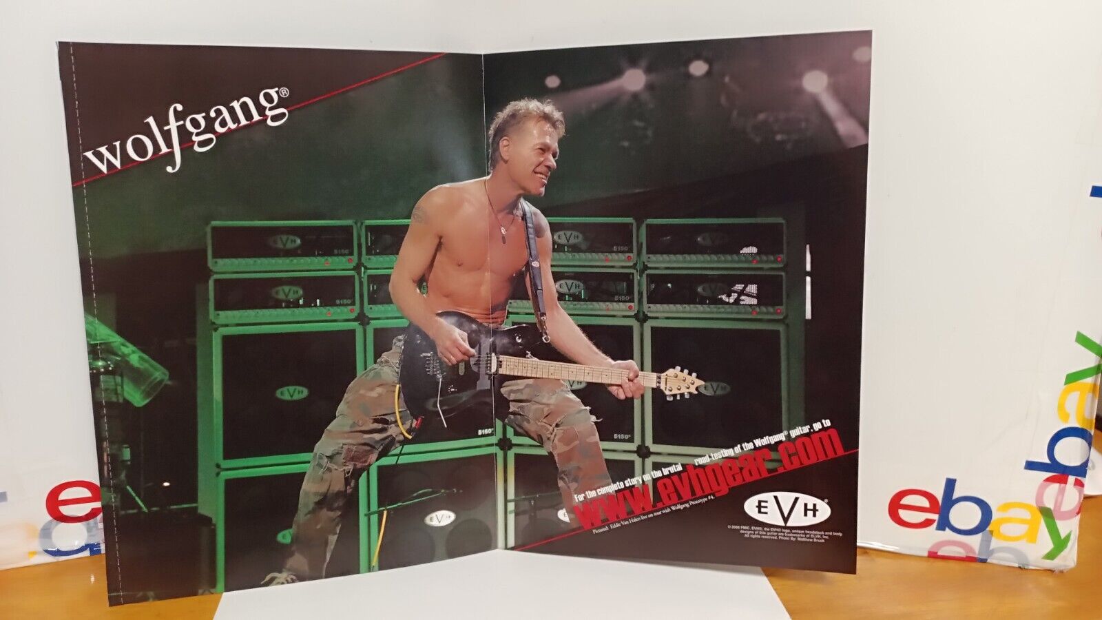 EVH WOLFGANG GUITAR POSTER CENTERFOLD 2 SIDED POSTER  11 X 17   A7