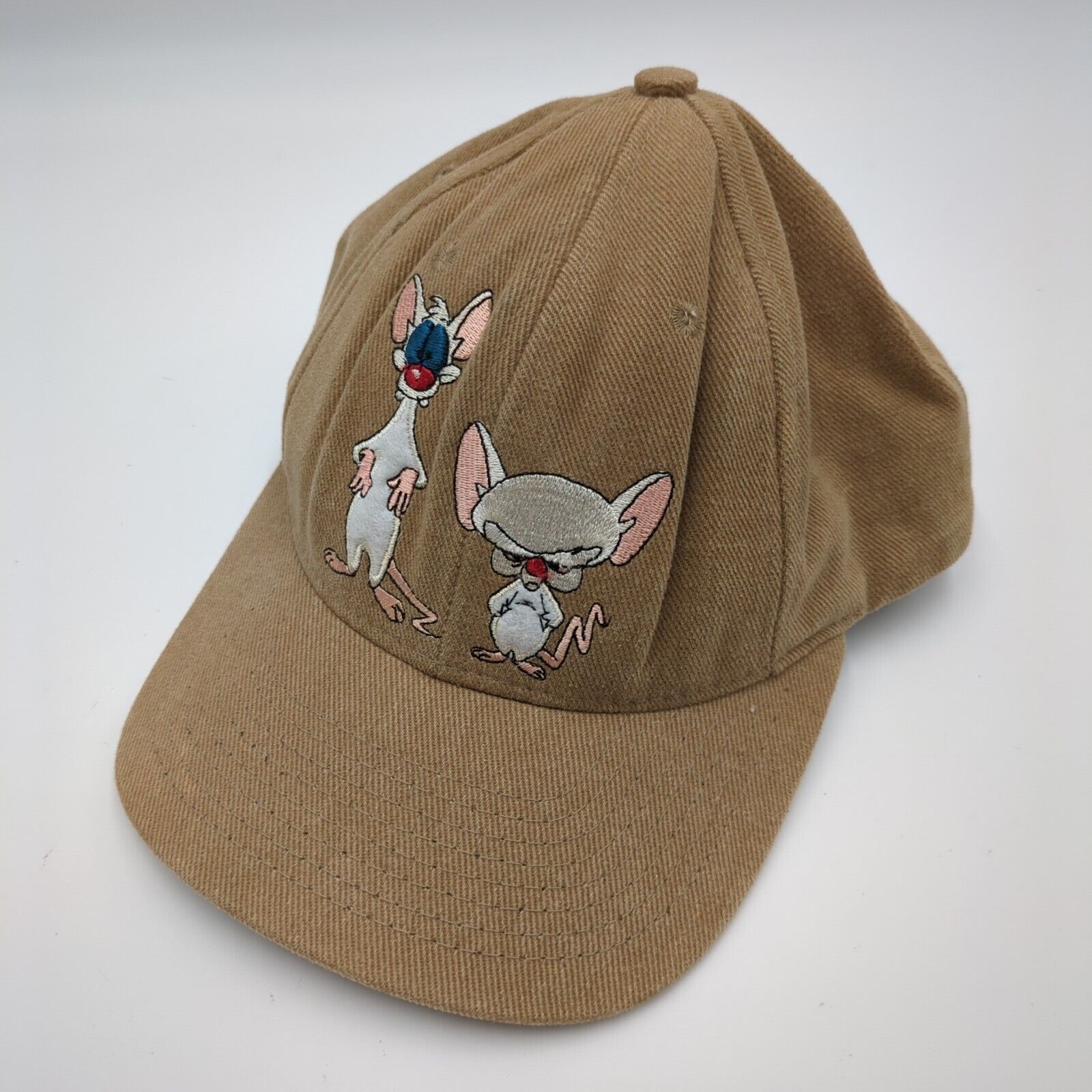 VINTAGE Pinky and The Brain Hat Warner Bros Studio Store Cap Snapback Hat USA
