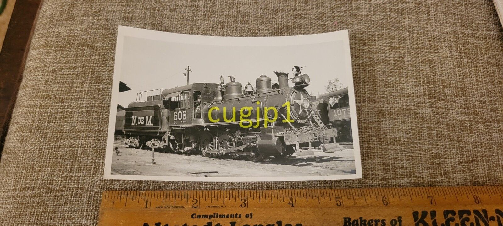 R159 Train Photograph Locomotive Engine RPPC N DE M 606 B-10 COOKE 2549-1900