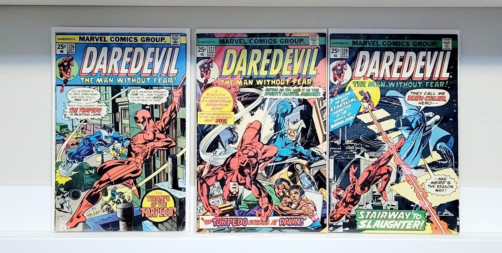 DAREDEVIL #26🔑,27,28 1st New Torpedo   Marvel Value Stamp #80 (Ghost Rider) 