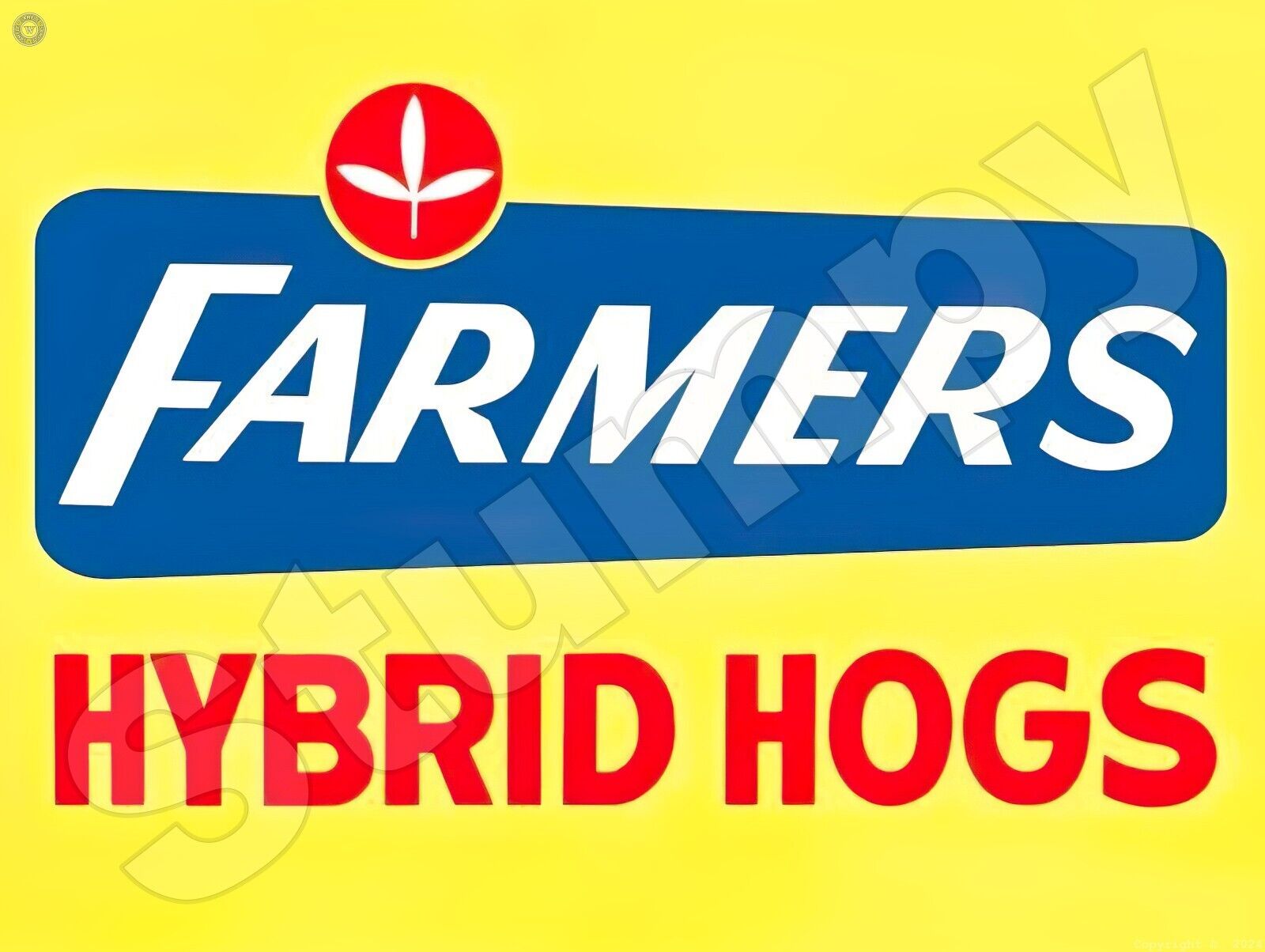 Farmers Hybrid Hogs Metal Sign 9\