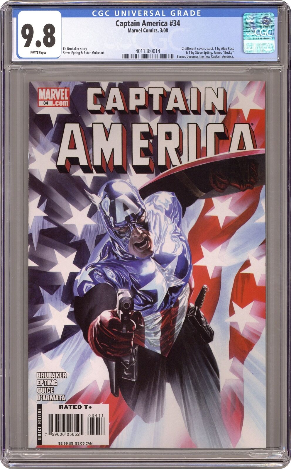 Captain America #34A Ross CGC 9.8 2008 4011360014