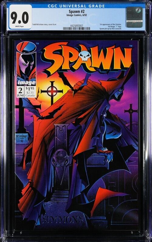 Spawn #2 Image Comics (1992) 1st App of Violator, Todd McFarlane - CGC 9.0