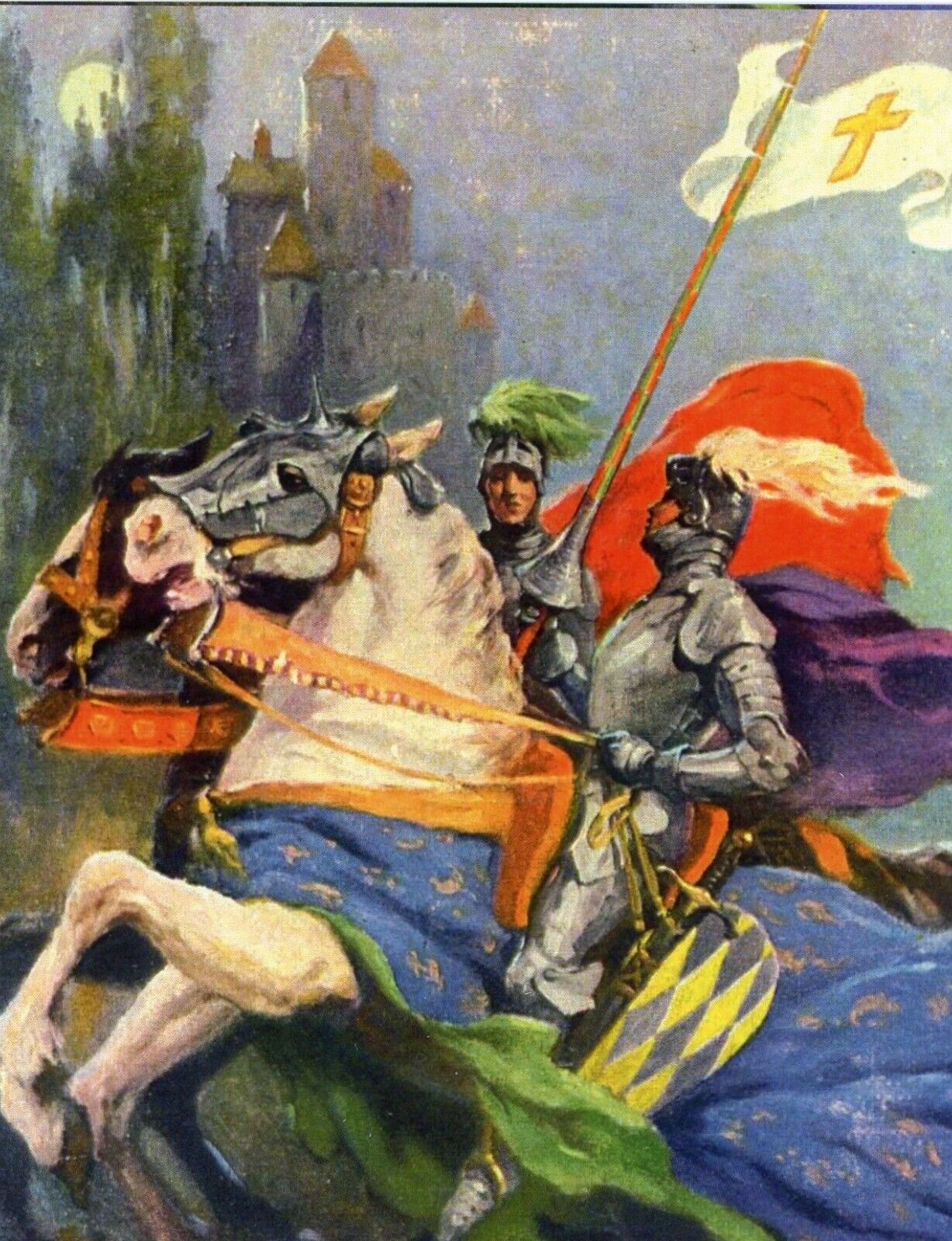Crusaders by Newell Convers Wyeth (American, 1882-1945) --POSTCARD