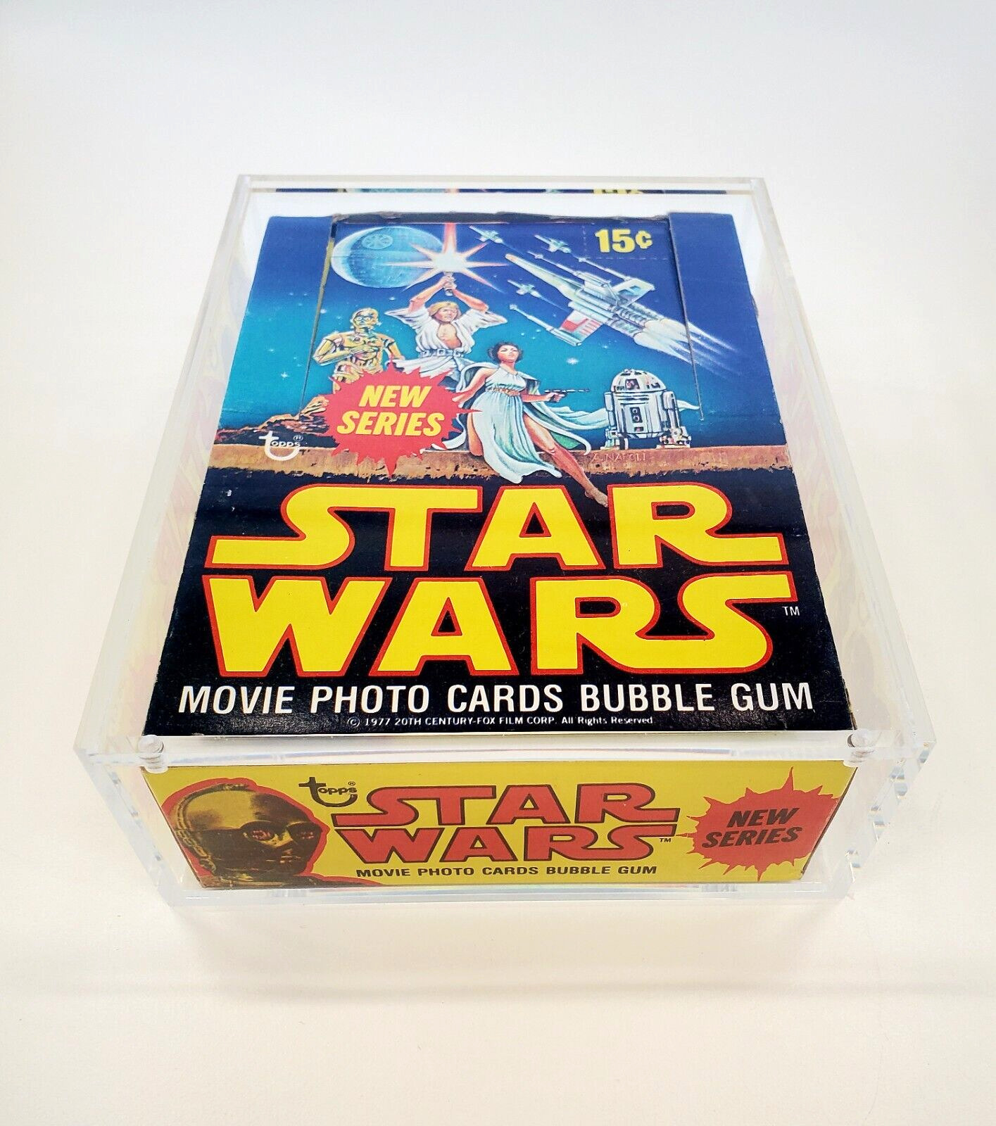 1977-78 Star Wars Vintage TOPPS Cards Acrylic Box Case PROTECTOR Series 1-5 Wax