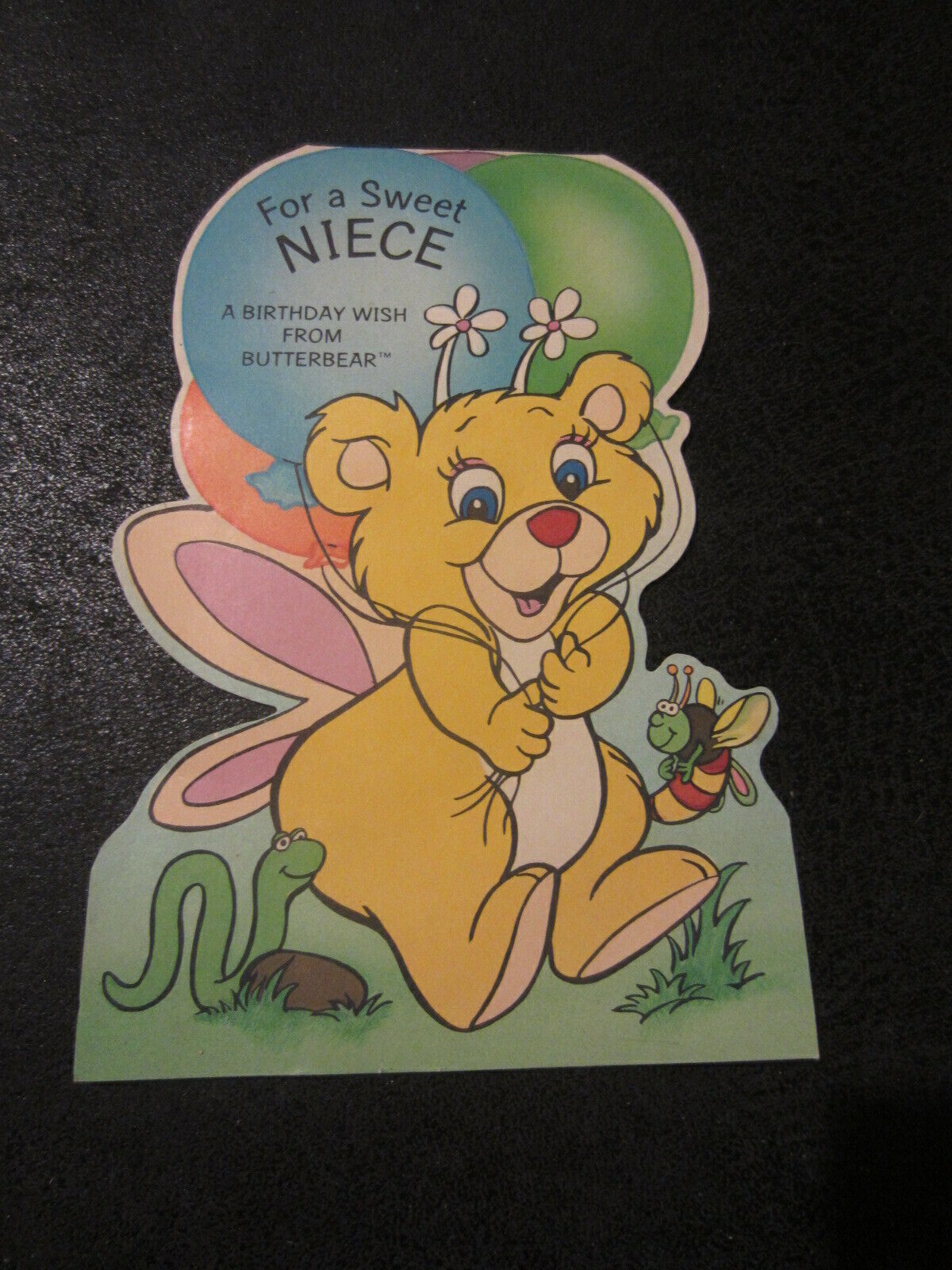 Vintage 1985 Wuzzles Butterbear HAPPY BIRTHDAY NIECE Hallmark Greeting Card Rare