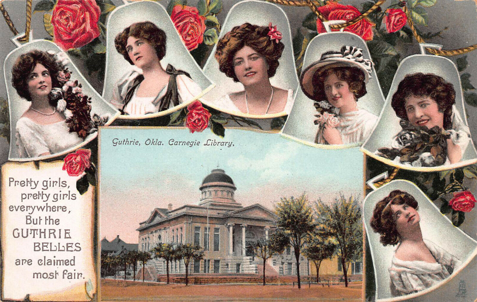 Six Guthrie Belles, Guthrie, Oklahoma, Early Postcard, Unused, Tuck and Sons