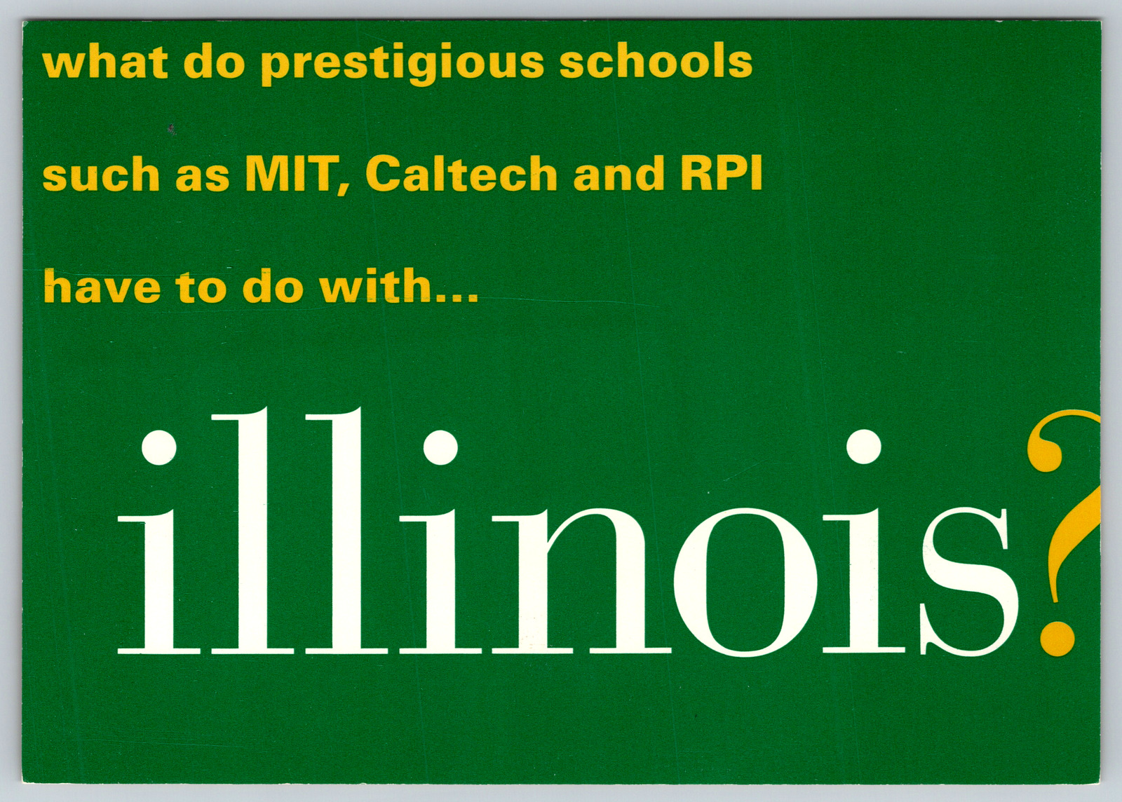 c1970s Illinois Institute of Technology Chicago Admissions Vintage Postcard