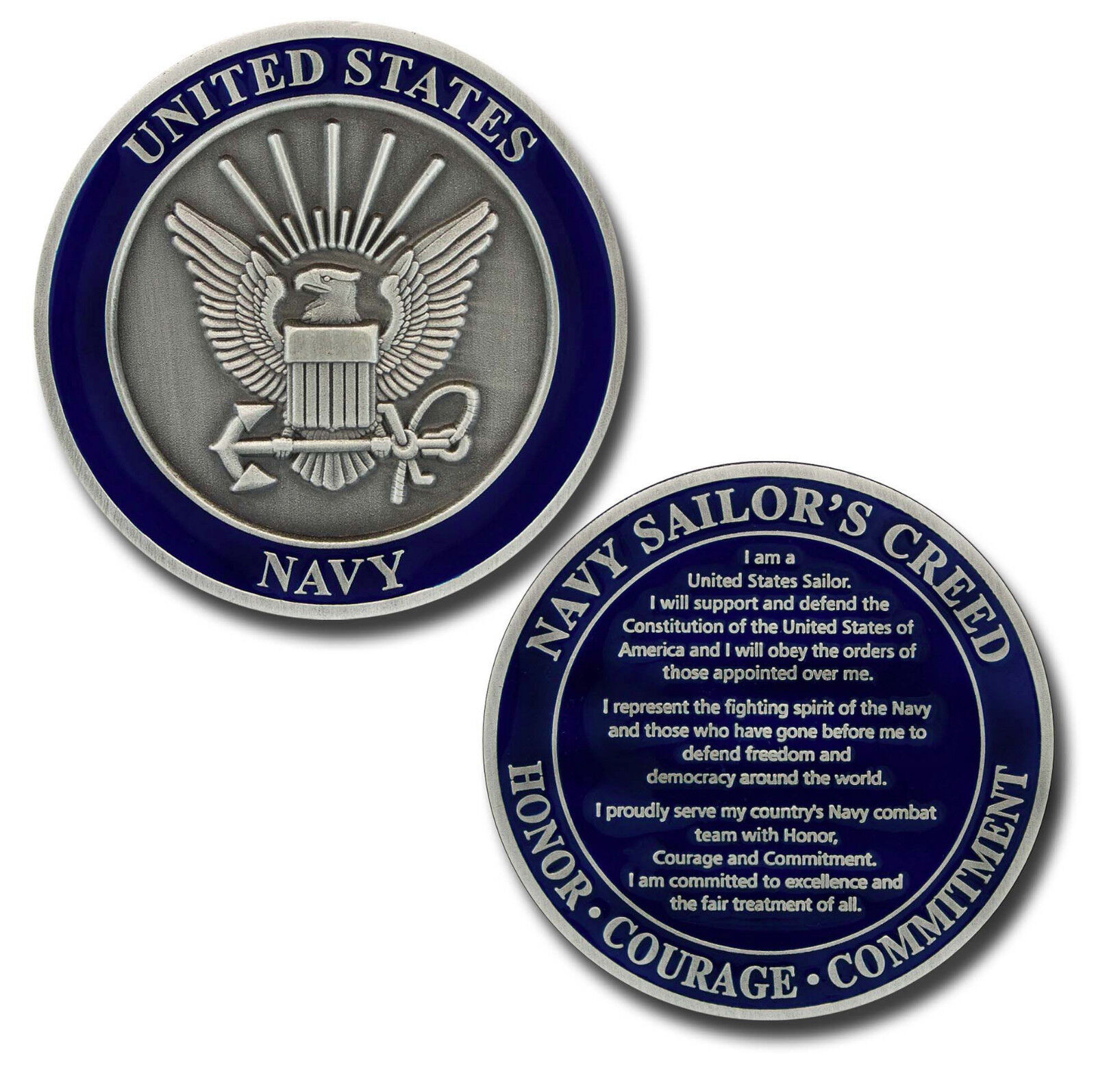 NEW U.S. Navy Sailor's Creed Challenge Coin.