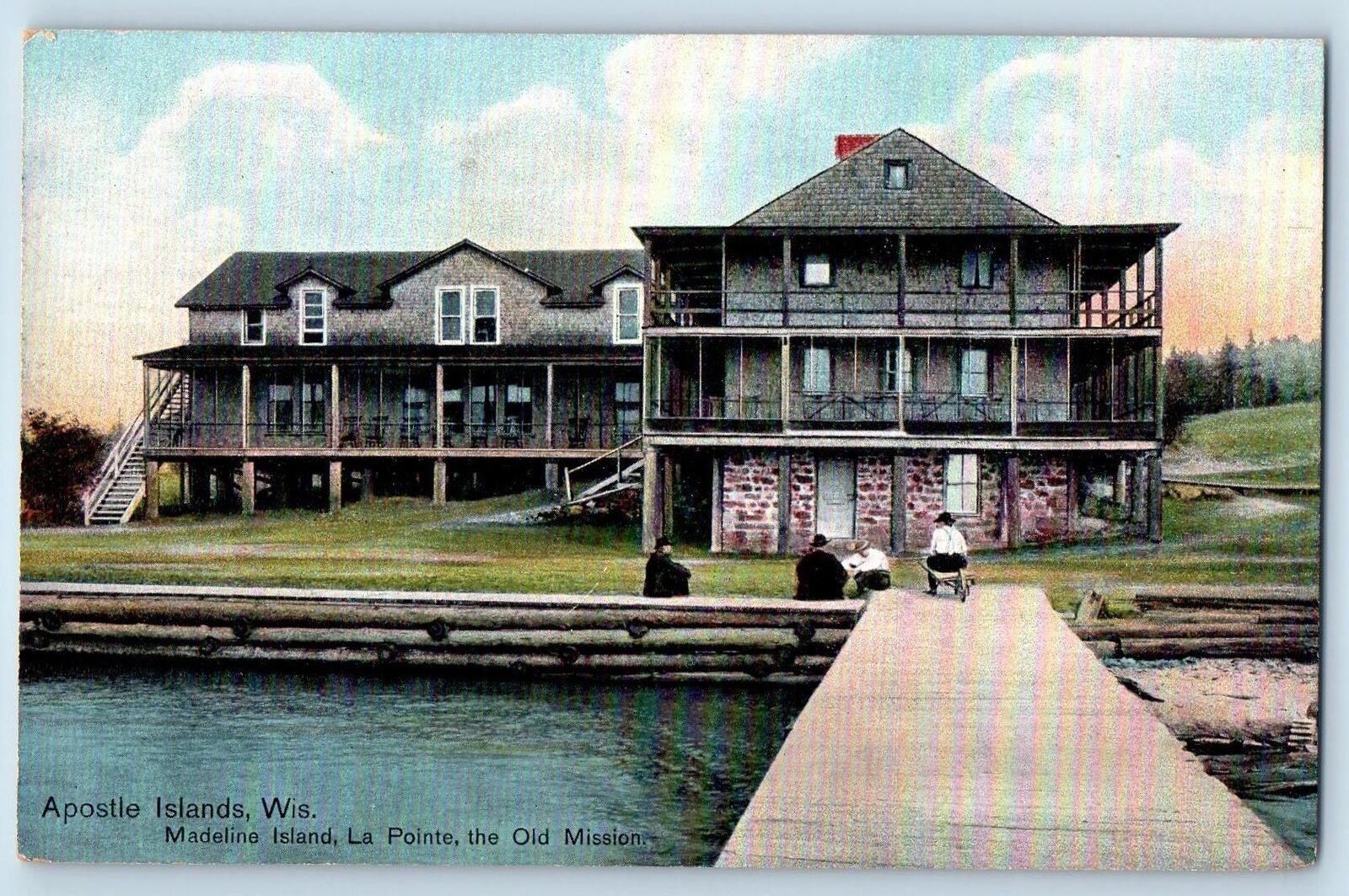 c1910\'s Apostle Islands Wisconsin Madeline Island La Pointe Old Mission Postcard