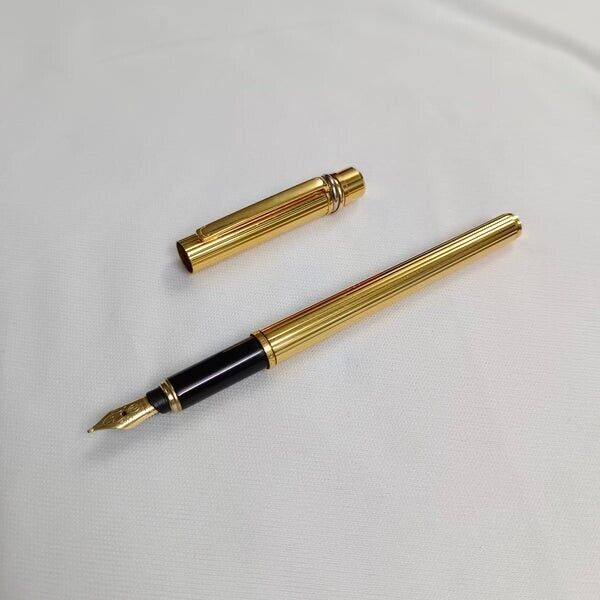 Must de Cartier Trinity Fountain Pen Gold Plated Made in France