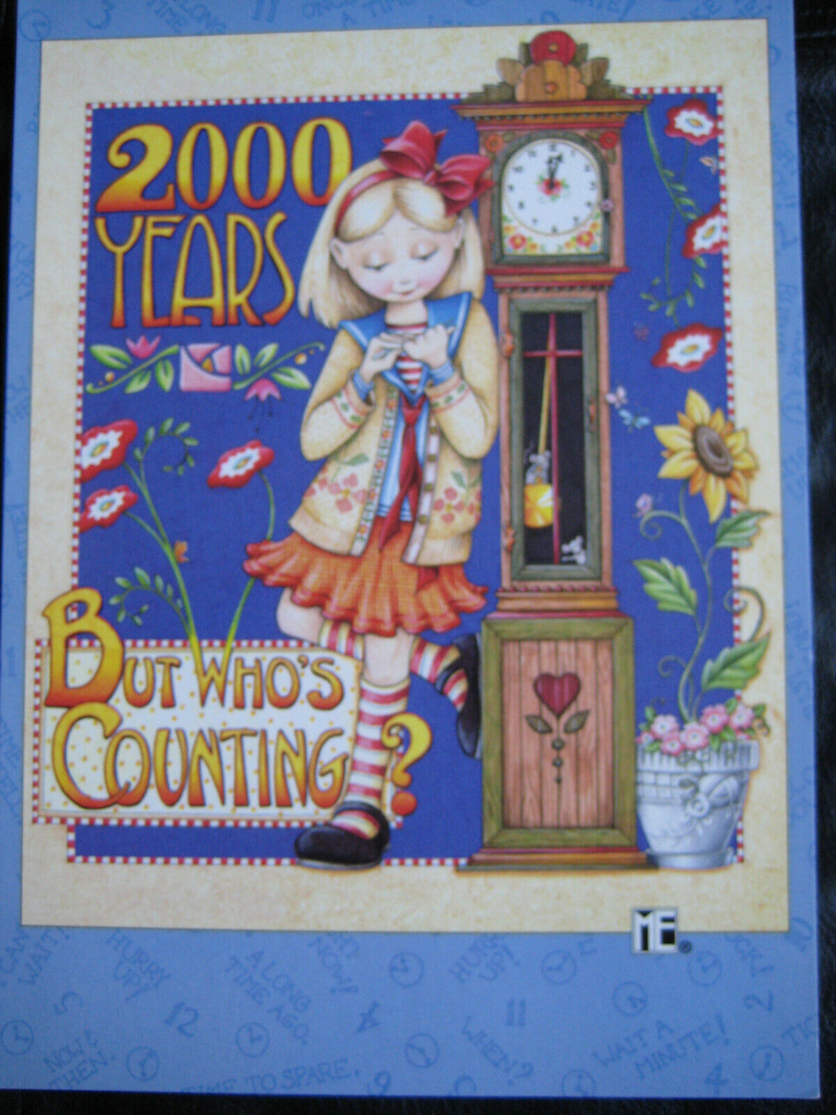 UNUSED 1999 vintage greeting card Mary Engelbreit 2000 NEW YEAR ButWho\'sCounting