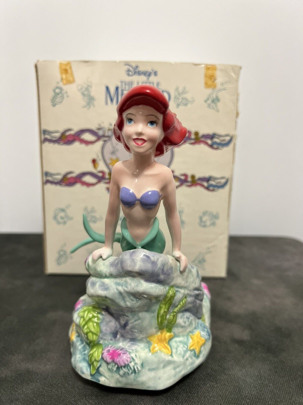Disney The Little Mermaid Schmid Ariel Rotating Music Box, exceptional condition
