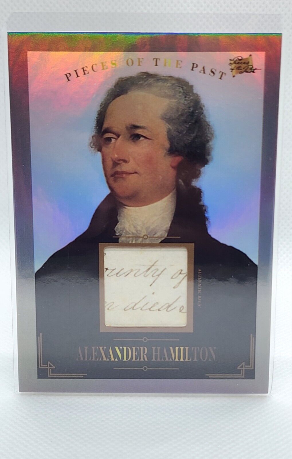 Alexander Hamilton Handwritten Authentic Relic Card Holo 2023 Pieces Of The Past