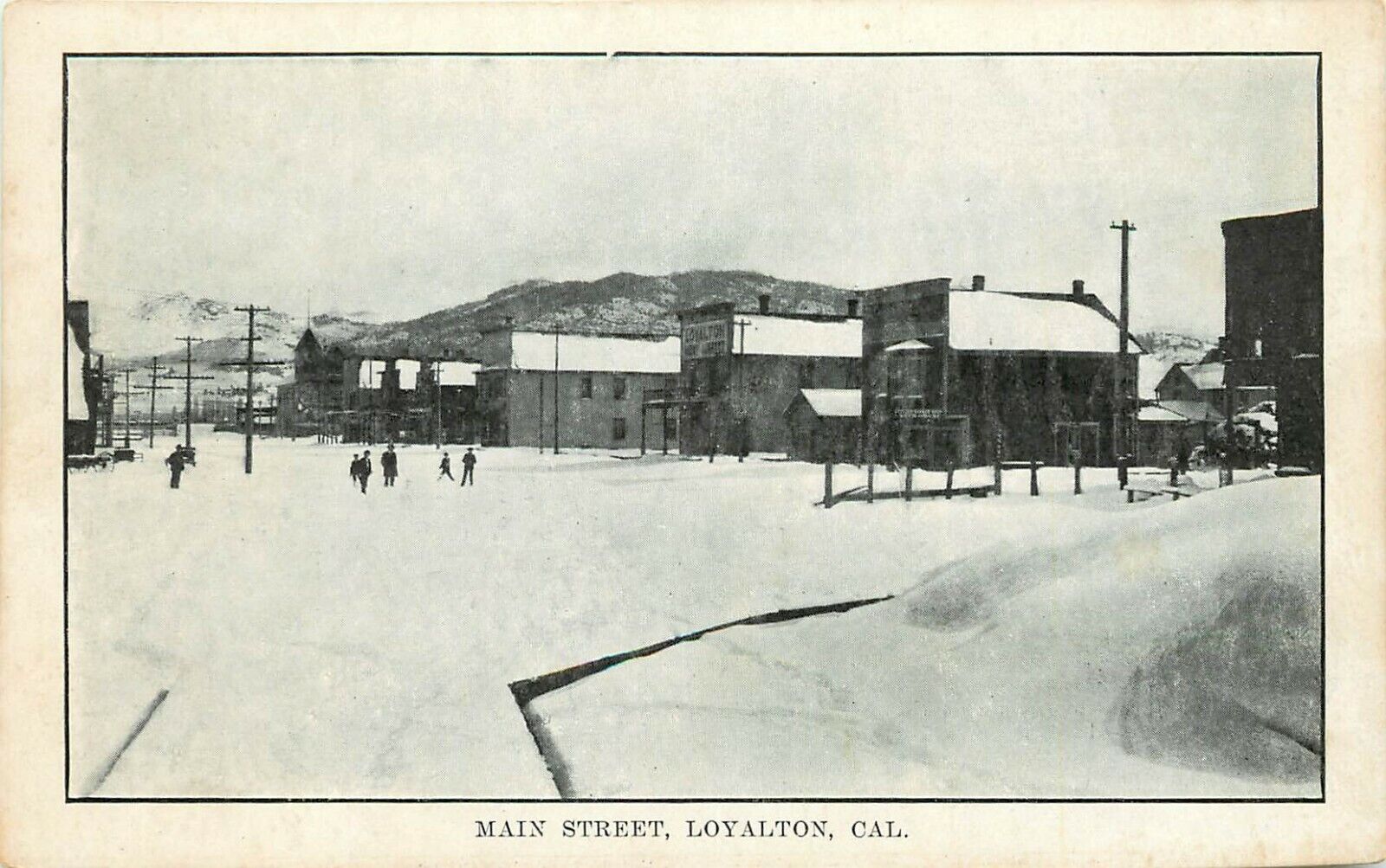 c1905 Printed Postcard Main Street, Loyalton CA Sierra County unposted