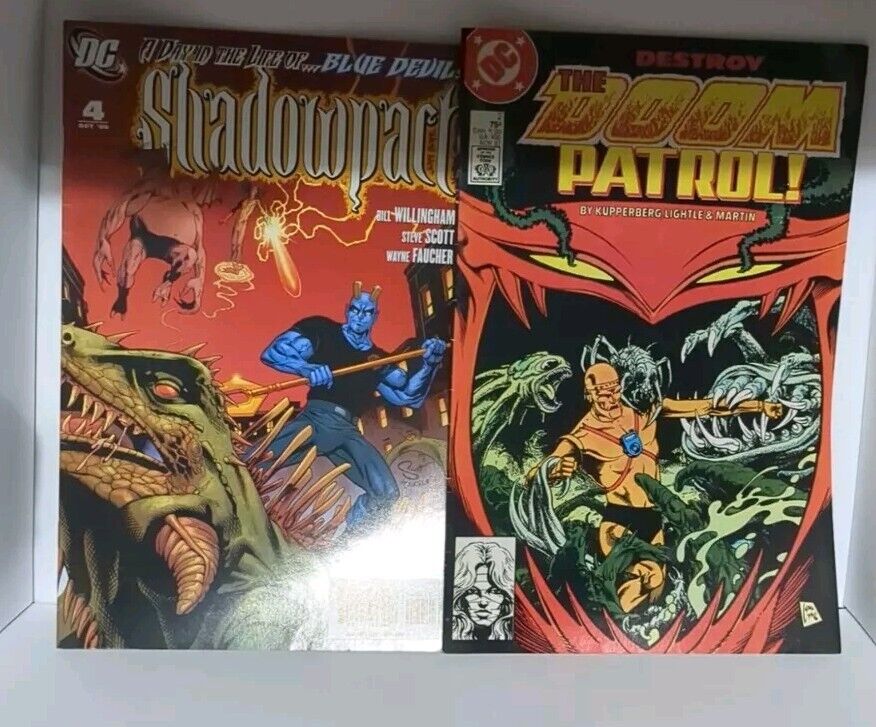 DC Comics Vintage Comic Book Lot Of 2 Blue Devil Shadowpact & The Doom Patrol 
