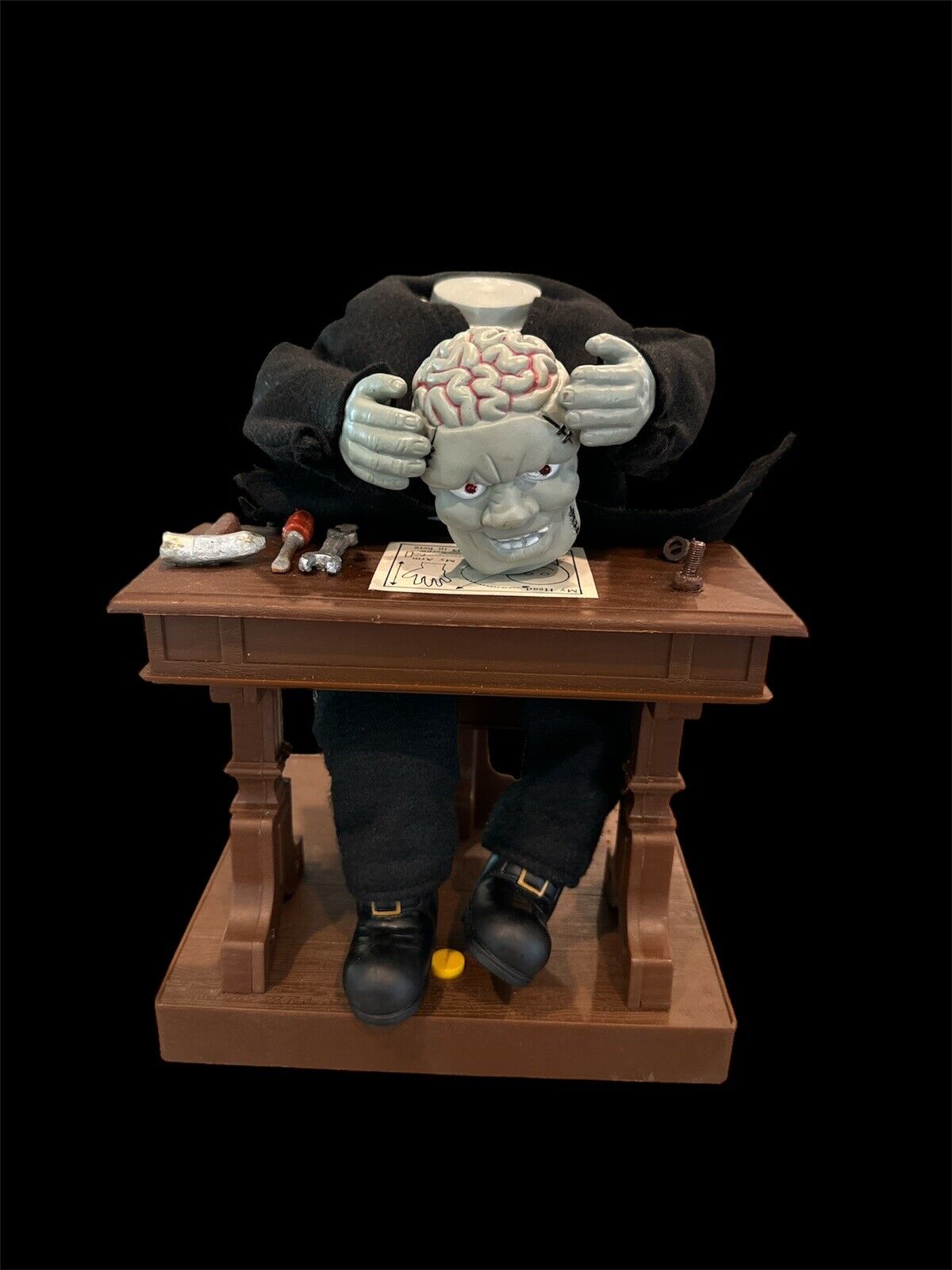 Gemmy Animated Monster at Desk Halloween Vtg 1996