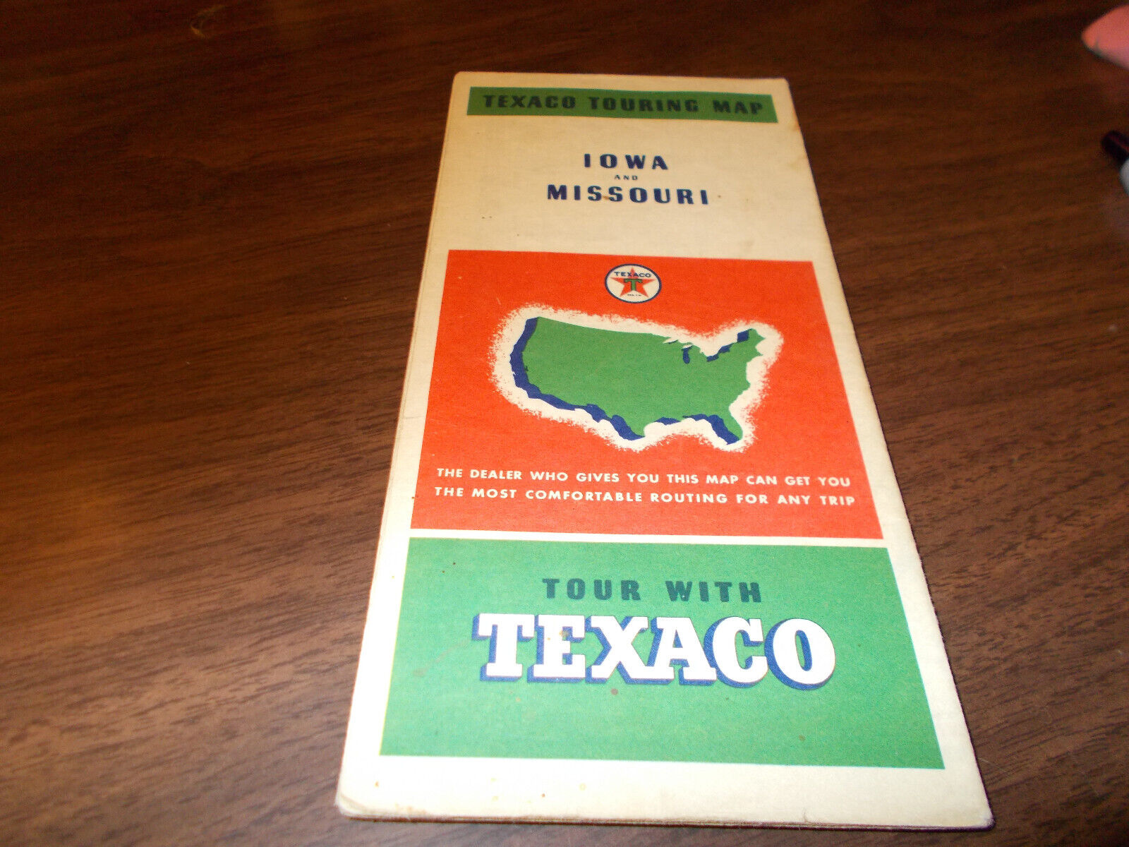 1937 Texaco Iowa/Missouri Vintage Road Map