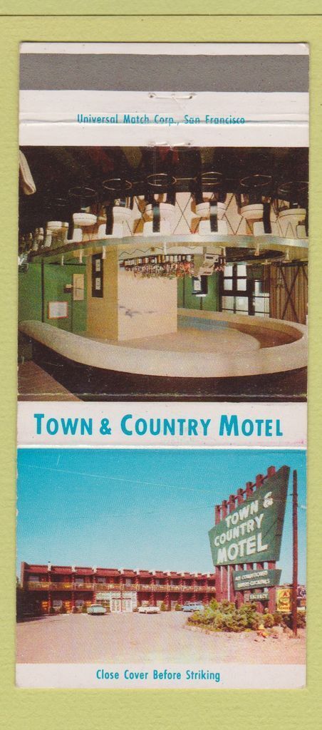 Matchbook Cover - Town and Country Motel Monroeville PA 30 Strike