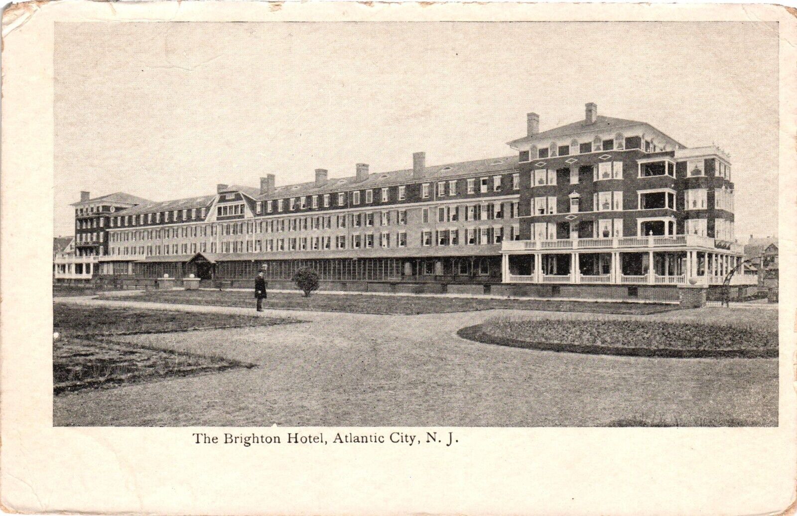The Brighton Hotel Atlantic City New Jersey NY C1915 Vintage Postcard