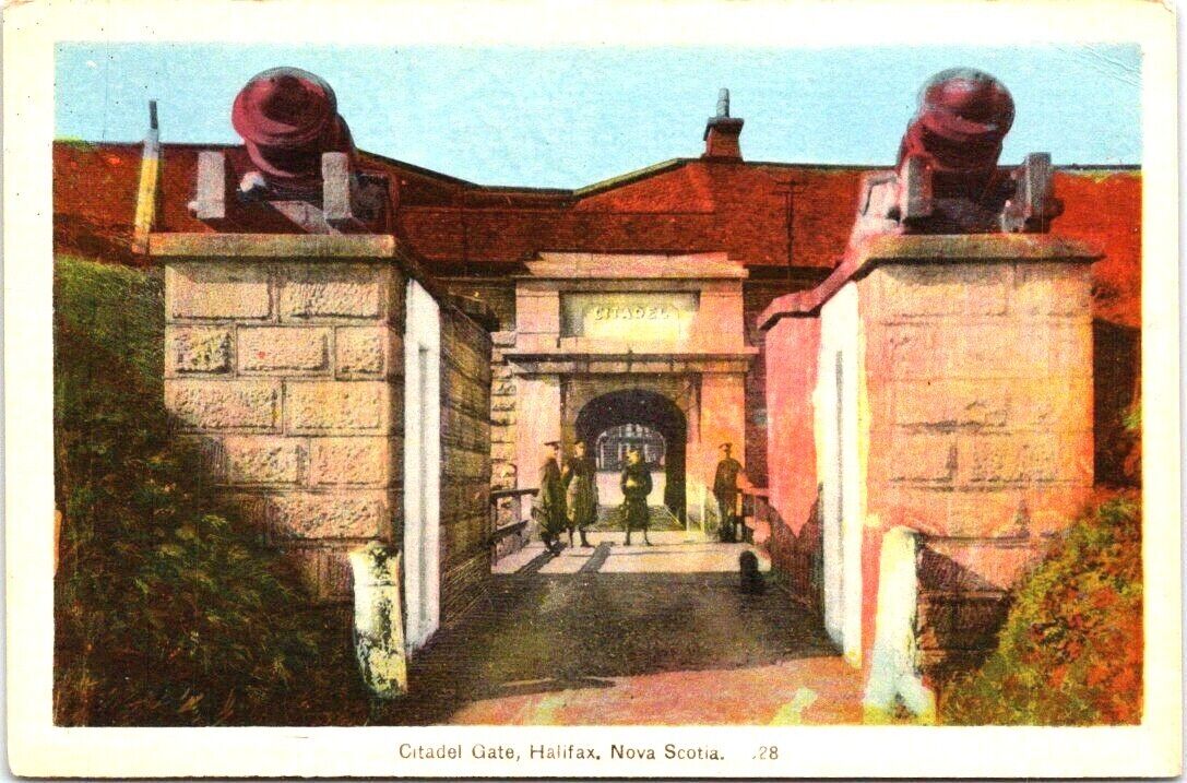 Citadel Gate, Halifax Nova Scotia Canada WB Postcard