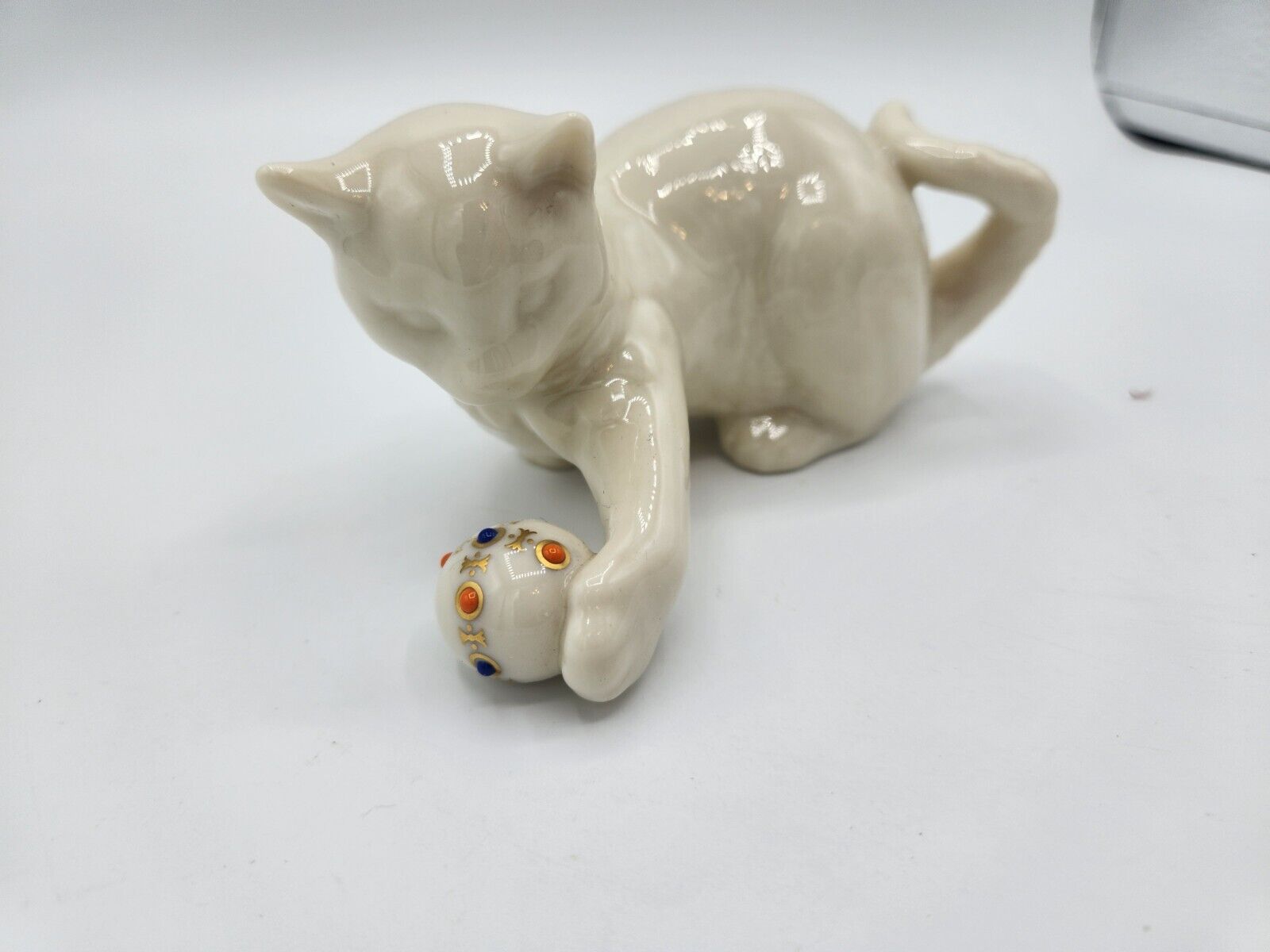 Lenox China Jewels Collection Cat With BallFigurine Vintage 