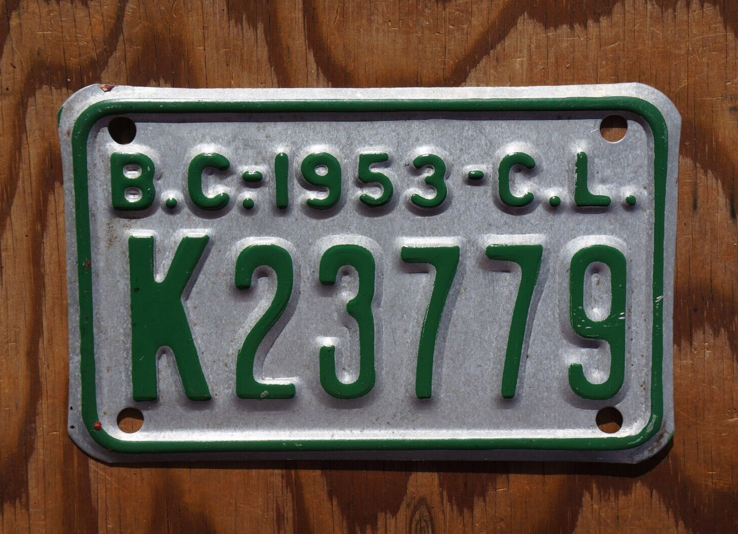 1953 BRITISH COLUMBIA CL Canada License Plate