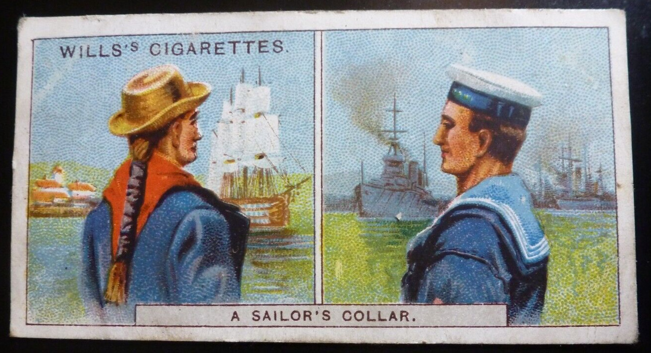 1922 W.D. & H.O. Wills Tobacco Card Do You Know #38 Why Sailors Wear Collars VG