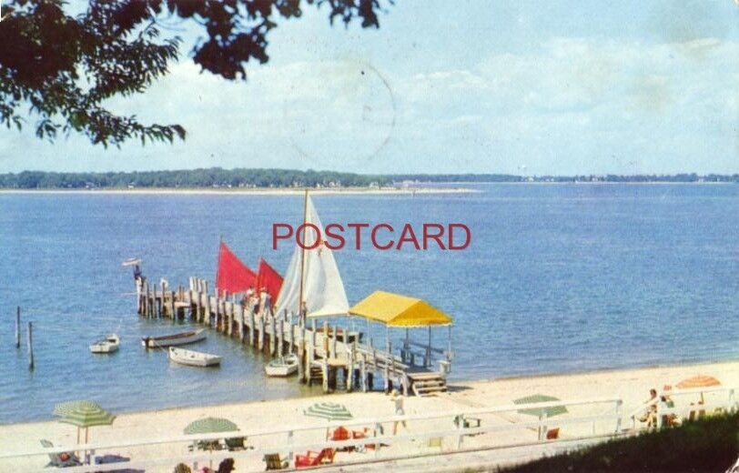 1961 A VIEW OF SHELTER ISLAND SOUND FROM PECONIC LODGE, LONG ISLAND, N. Y.
