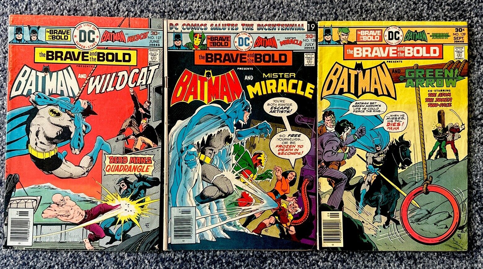 LOT - 3 issues - Brave and Bold present Batman and ... # 127 + 128 + 129