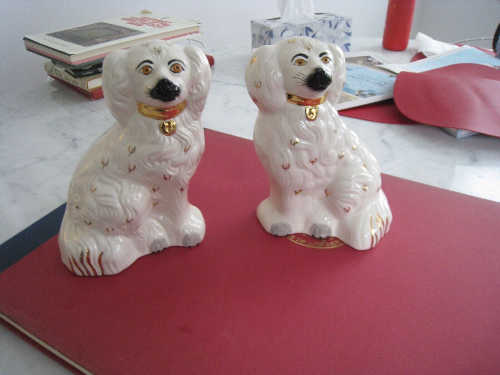 Classic Original Vintage Pair Beswick Art Pottery Spaniel Dogs - England 1378-5