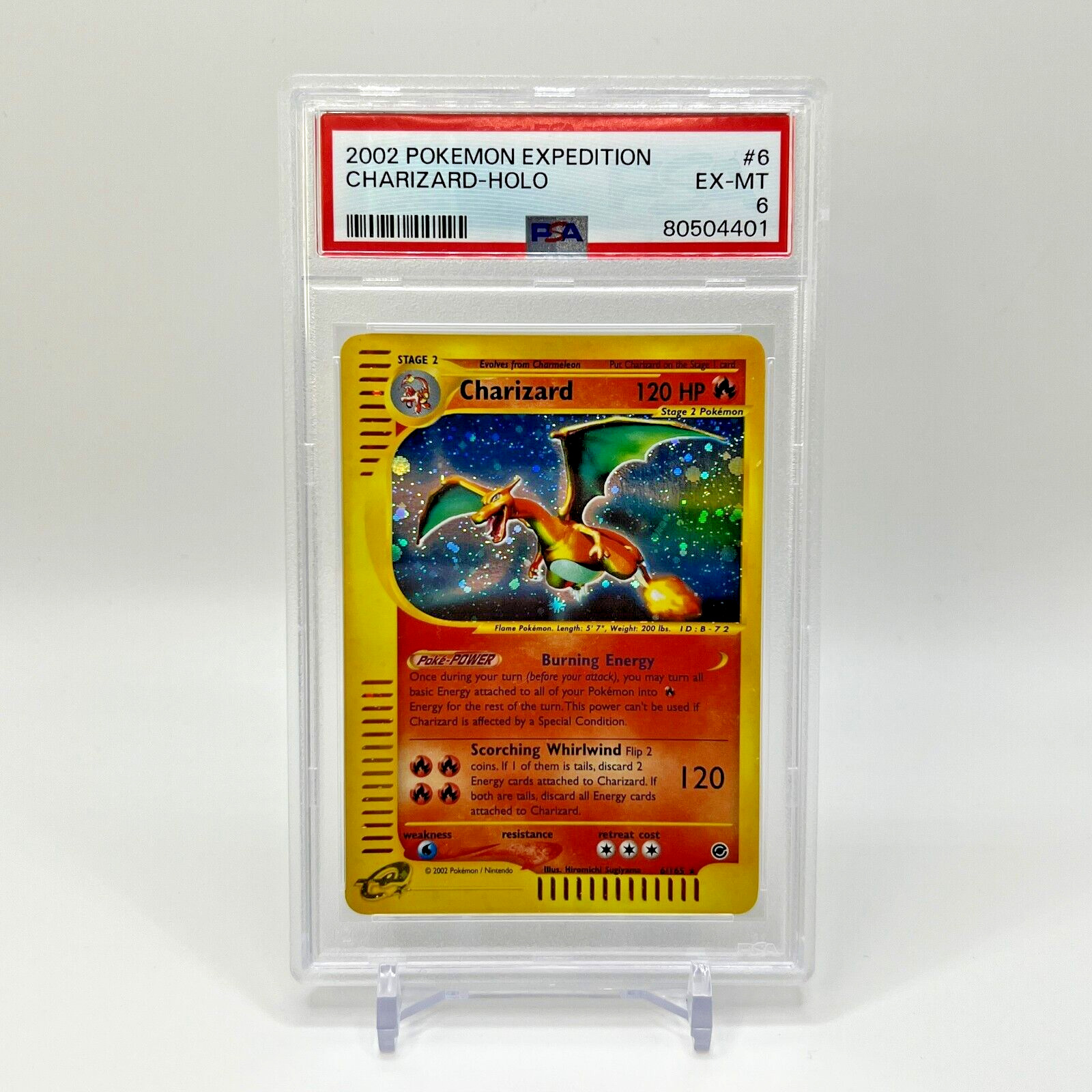 PSA 6 - Charizard 06/165 Holo Expedition - 2002 Pokemon Card - EX MINT
