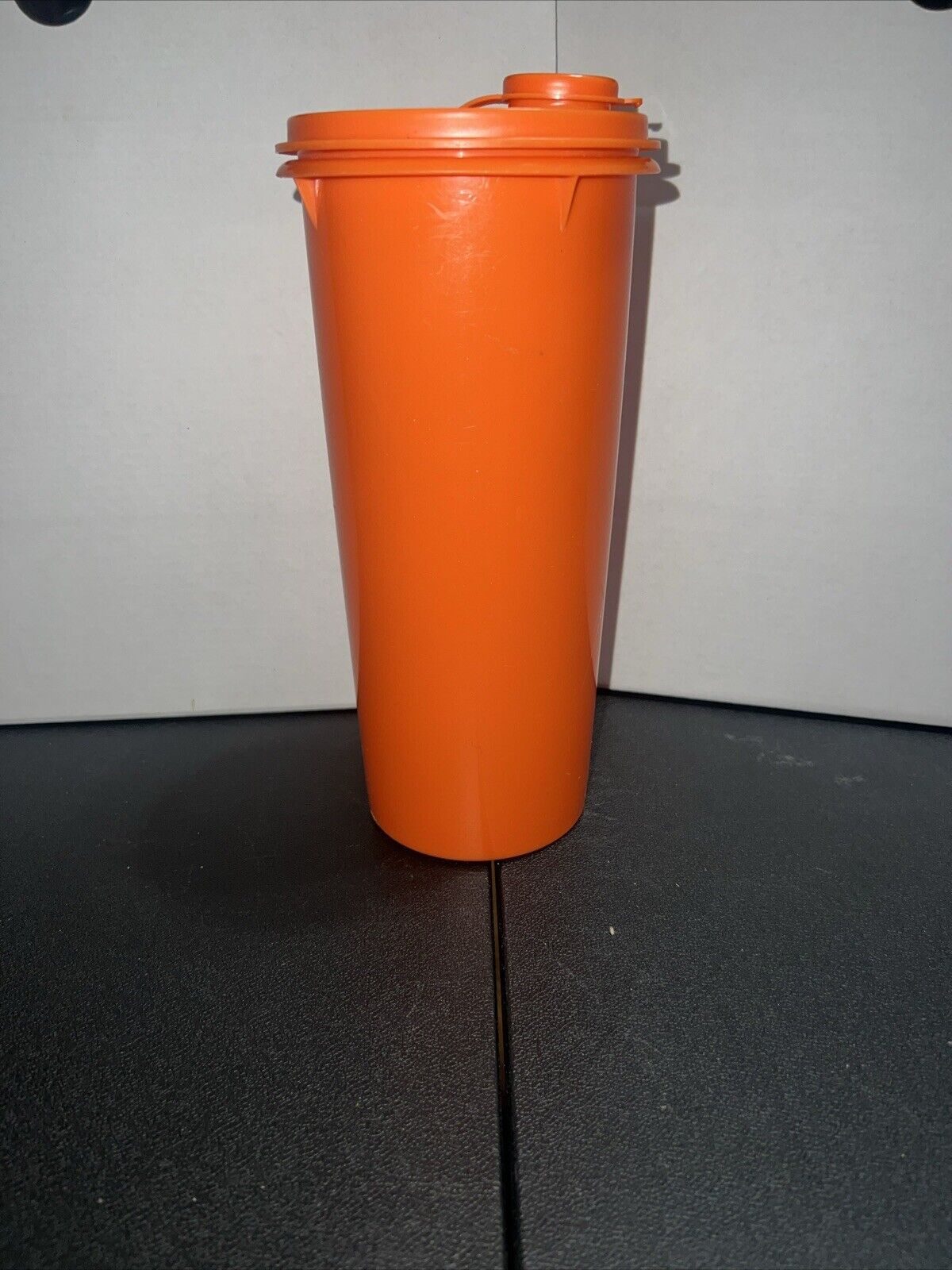 Vintage Orange Tupperware Pitcher 262-6, Snap Lid 603-3 Spout All Orange