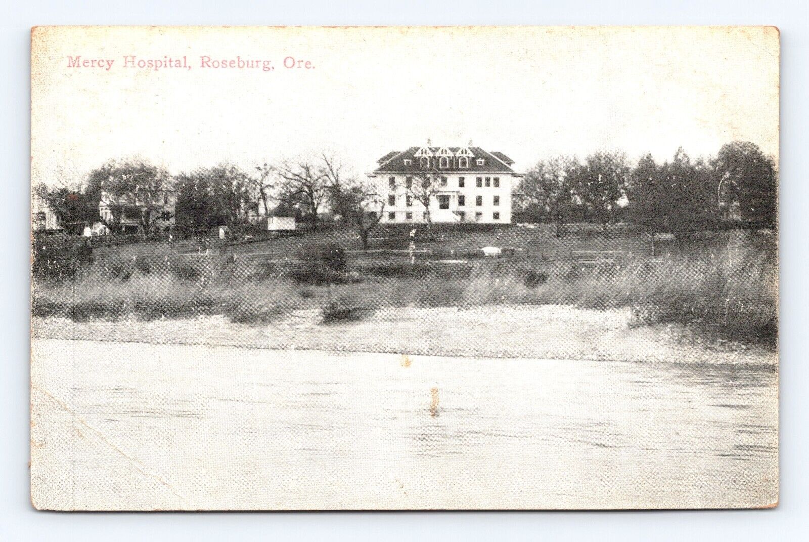 Vintage Old Postcard Mercy Hospital Roseburg Oregon 1911 Cancel Antique