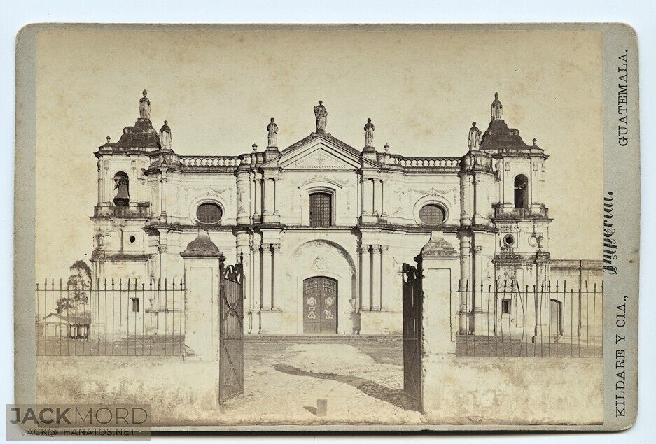 Rare 1880s Photo Santo Domingo Church Guatemala Central American by E.J. Kildare
