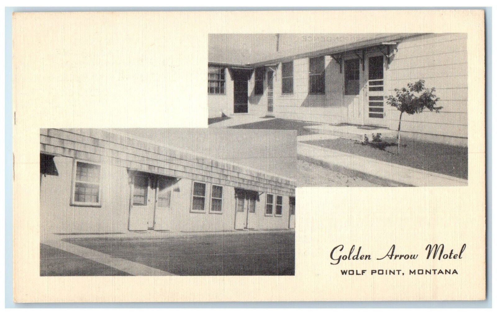 c1930's Golden Arrow Motel Wolf Point Montana MT Unposted Vintage Postcard