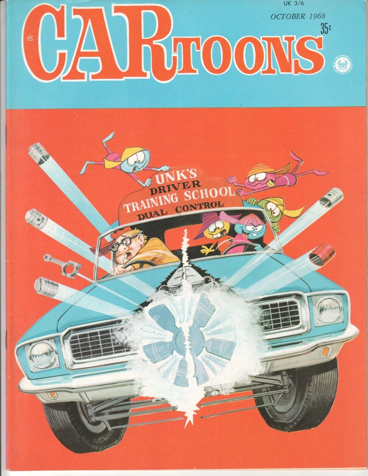 CARtoons Magazine 43 VFNM (9.0) 10/68 Cool Mike Arens cover Terry Gilliam